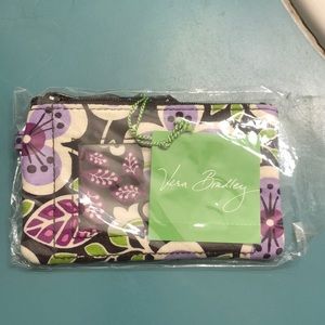 Vera Bradley Plum Petals ID holder. Perfect for license or credit card. NWT.